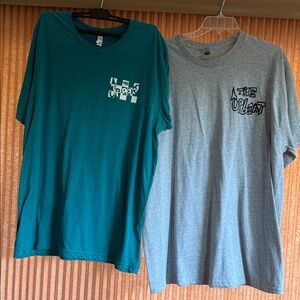 Teal and Gray Graphic T-Shirts